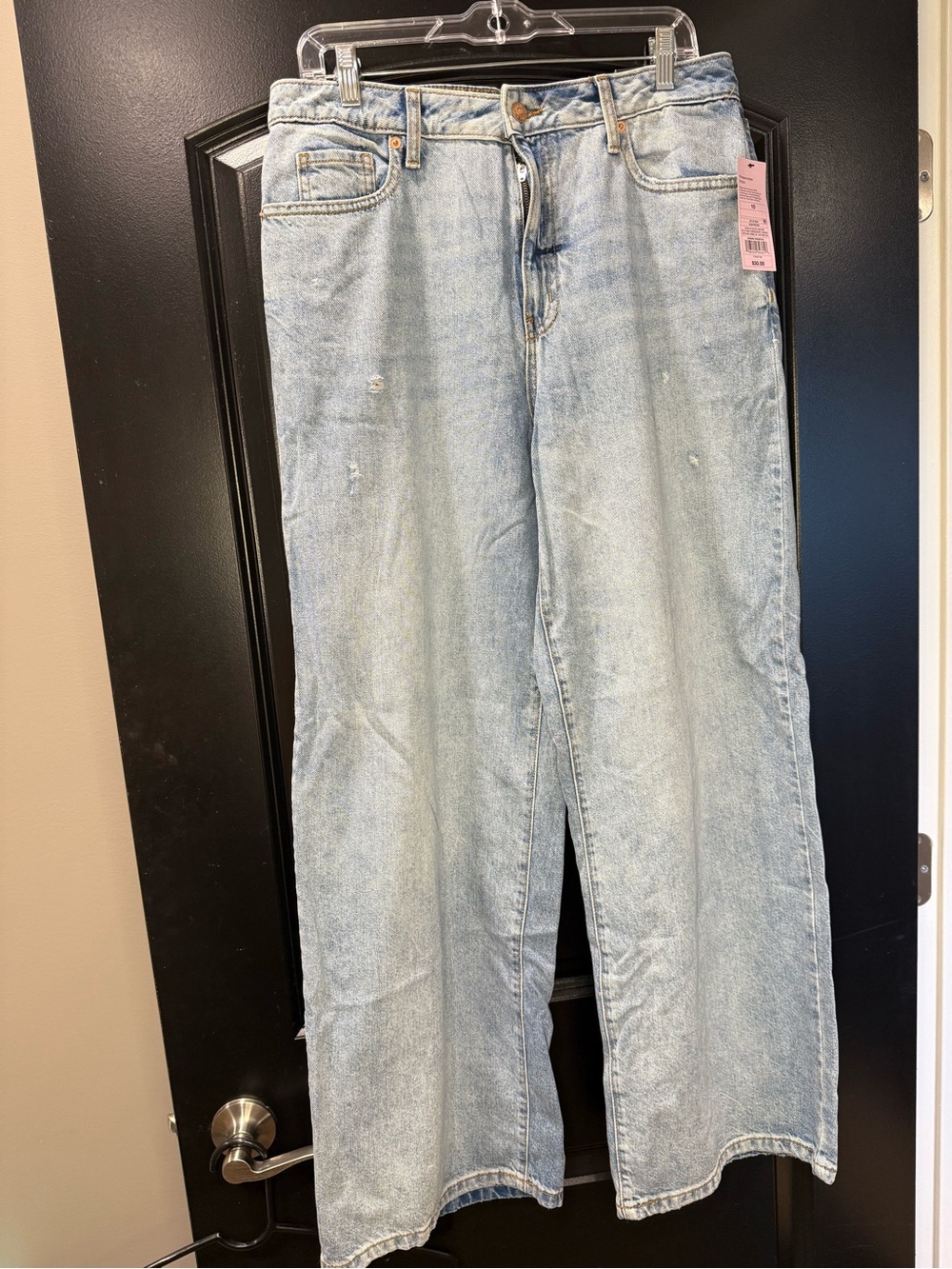 Wild Fable Light Wash High-Rise Baggy Jeans Size 10 R Rigid Style NWT